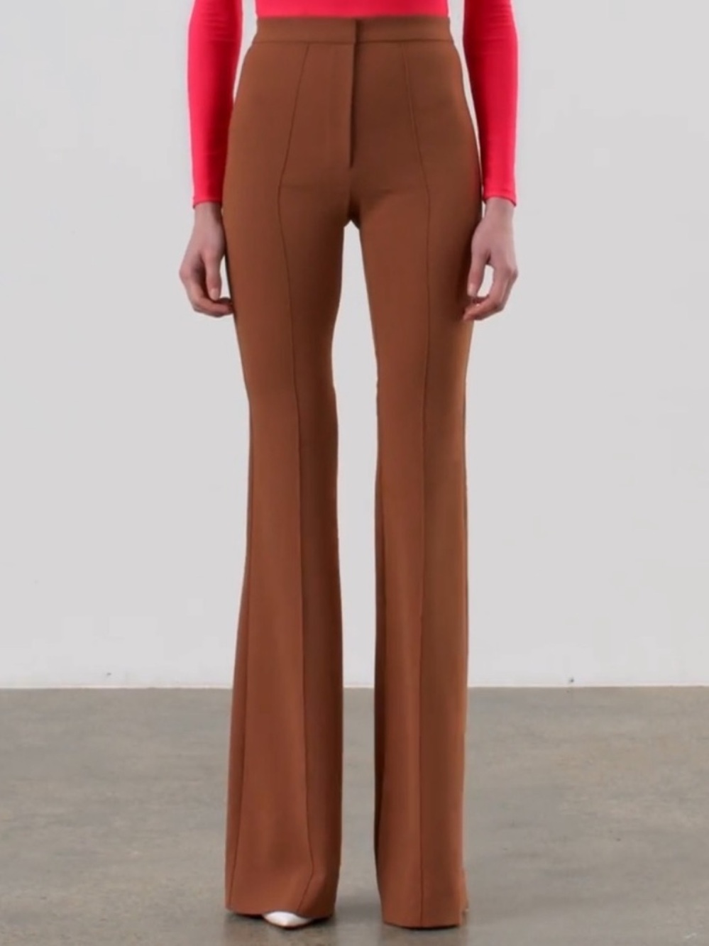 Alex Perry Aldrich Flare High Waisted Brown Pants Size 6